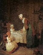 Jean Baptiste Simeon Chardin Grace before a Meal oil painting artist
